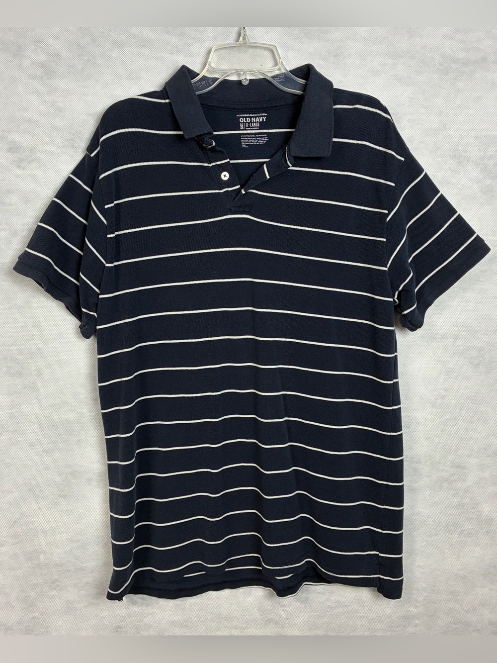 Old Navy short-sleeve polo shirt striped Men's XL blue white